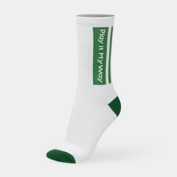 Halara Play It My Way Green and White Socks NWT (MAKE AN OFFER) - Picture 2 of 4